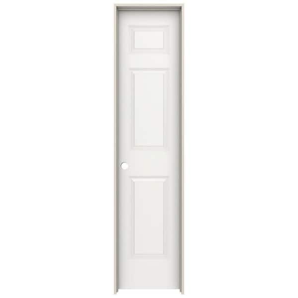JELD-WEN 18 in. x 80 in. Colonist White Painted Right-Hand Smooth Solid Core Molded Composite MDF Single Prehung Interior Door