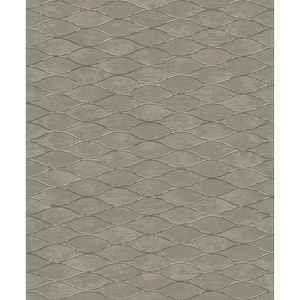 57.5 sq. ft. Taupe Piccola Geometric Unpasted Nonwoven Paper Wallpaper Roll
