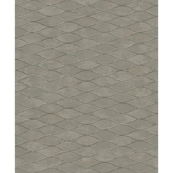 Seabrook Designs 57.5 sq. ft. Taupe Piccola Geometric Unpasted Nonwoven Paper Wallpaper Roll