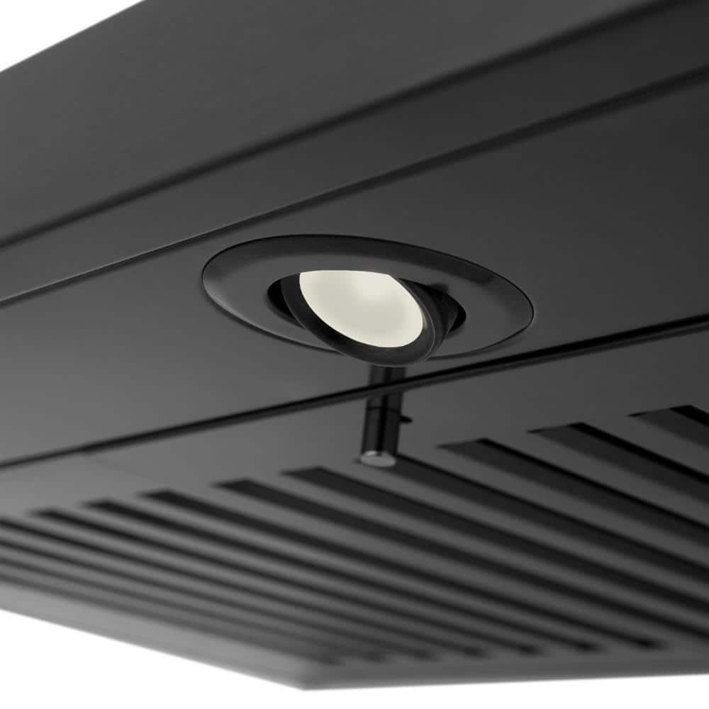 30" Black Stainless Steel Convertible Wall Mount Range Hood