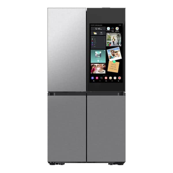 Samsung Bespoke 4-Door Flex with Family Hub+ in Charcoal Family Hub panel, Stainless Steel