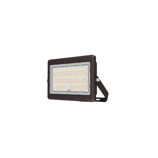 LED Landscape Flood Light 10880 Lumens Bronze Multiple Color Changing Temperatures Wattage Selectable Hardwired