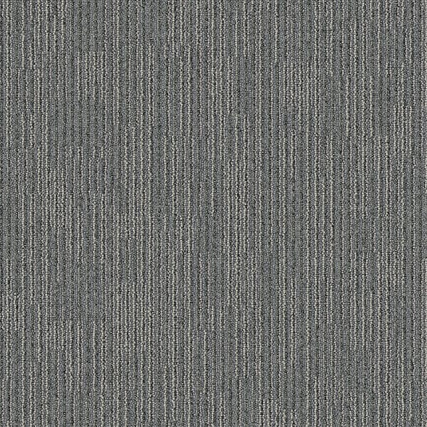 Aladdin Merrick Brook - Lava - Gray Commercial 24 x 24 in. Glue-Down Carpet Tile Square (96 sq. ft.)