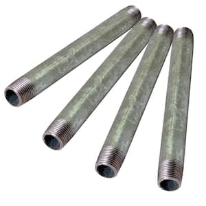 1/4 in. x 12 in. Galvanized Steel Nipple Pipe (4-Pack)