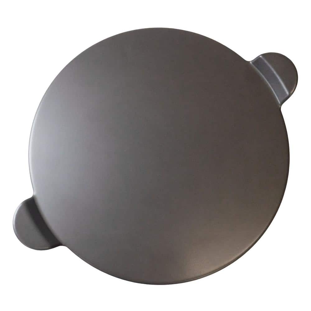 13 in. Glazed Pizza Stone With Handles in Grey