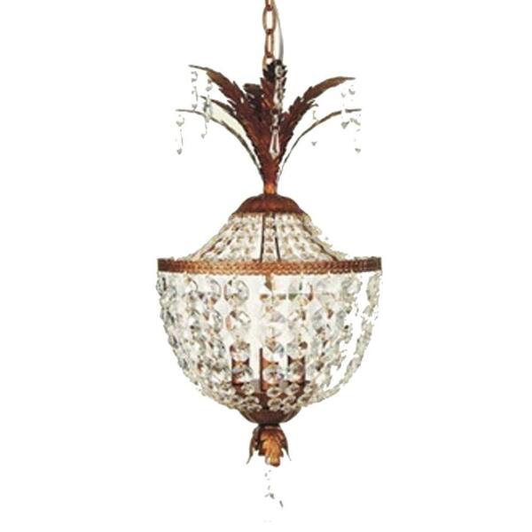 Filament Design Xavier 5-Light Pineapple Gold Incandescent Ceiling Pendant