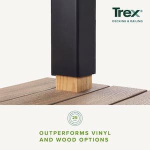 Trex 4 in. x 4 in. x 48 in. Charcoal Black Composite Fence Post Sleeve