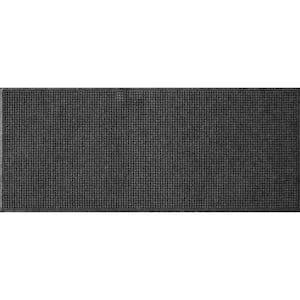 Weatherguard Pro Squares 35 in. x 118 in. PET Polyester Indoor Outdoor Door Mat Charcoal