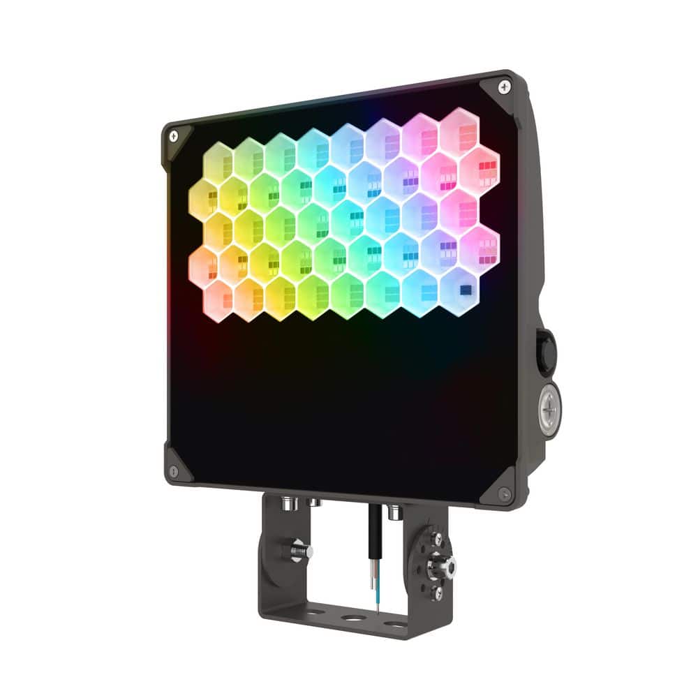 Dark Bronze Low Glare RGBW LED Flood Light-150W Eq, 6,500 Lumens, Remote/Manual, IP65 Waterproof, 5-Year Warranty price history on PriceWatchPro