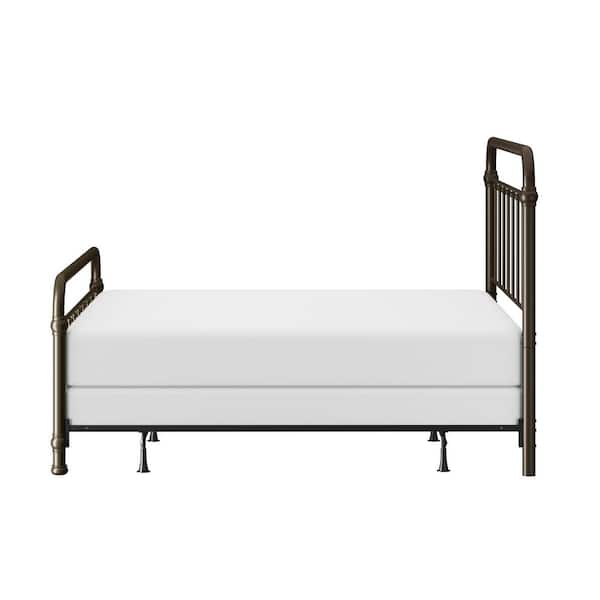 Kirkland Metal King Spindle Bed with Metal Frame, Dark Bronze
