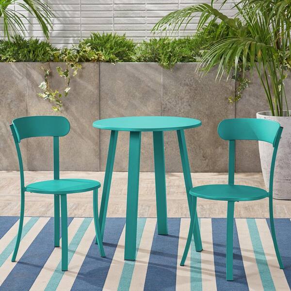 teal bistro table