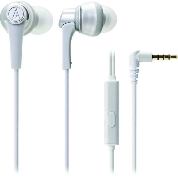 Audio-Technica SonicPro In-Ear Headphones with In-Line Microphone and Control - White