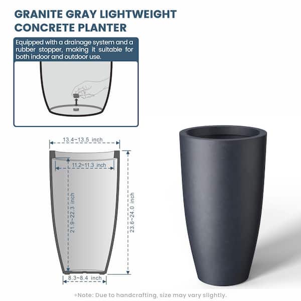 Sapcrete Lightweight 13.5 in. x 24.5 in. Granite Gray Extra