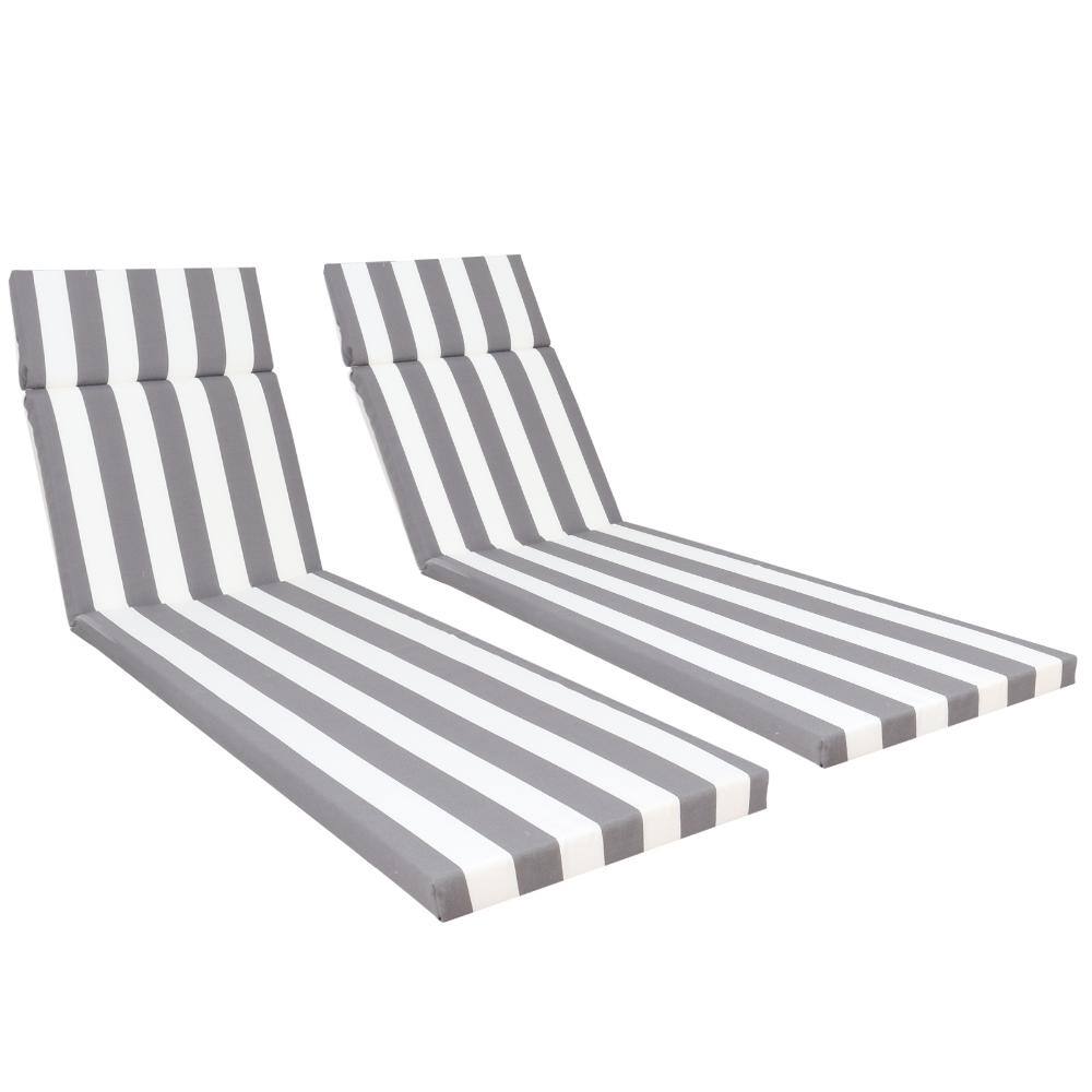 2 Pcs Set Outdoor Chaise Lounge Chair replace Cushion with Ties, Patio Seat Cushion for Lawn,Pool Beach price history on PriceWatchPro