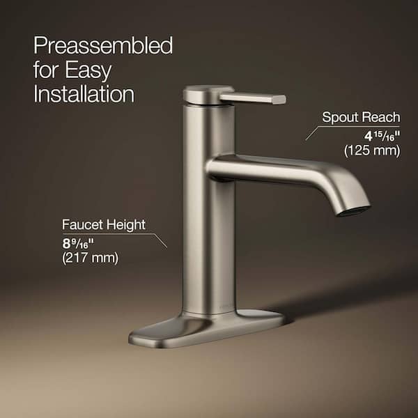 KOHLER Ashan Single Hole Single-Handle Bathroom Faucet in Vibrant
