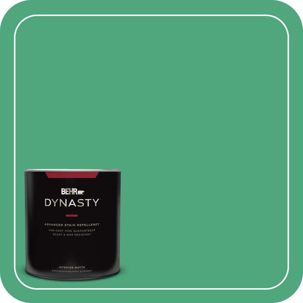 1 qt. #P420-5 Shamrock Green Matte Interior Stain-Blocking Paint & Primer price history on PriceWatchPro