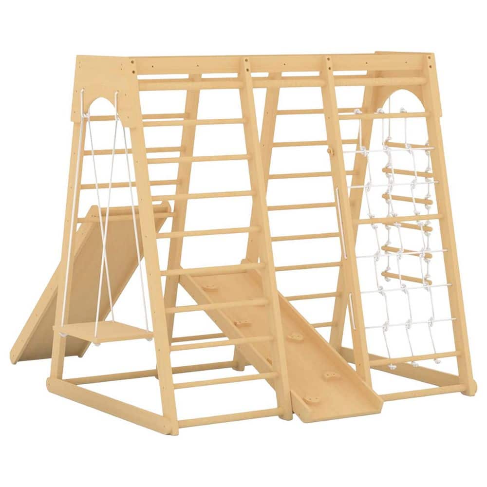 KIWDZFU Kids Indoor Playground Set with Swing, Slide, Climbing