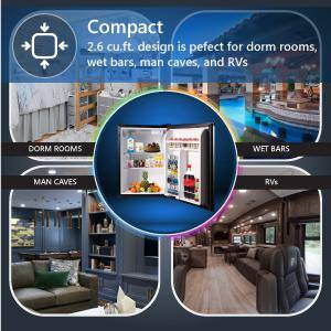 Compact Stainless Steel 2.6 cu.ft. RV Refrigerator