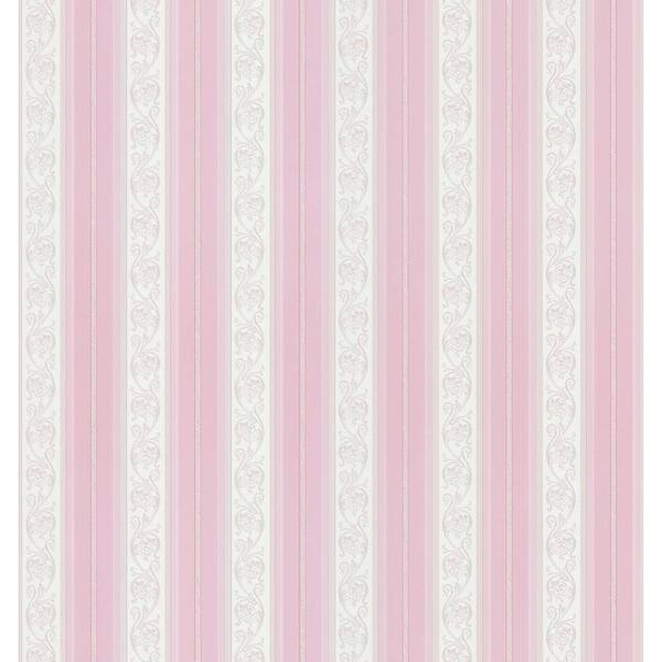 Brewster 56 sq. ft. Scroll Stripe Wallpaper