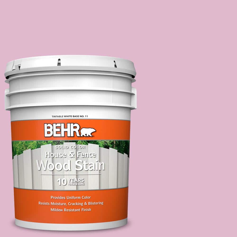 5 gal. #M130-3 Wild Geranium Solid Color House and Fence Exterior Wood Stai
