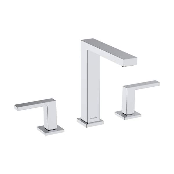 Hansgrohe Tecturis E 8 in. Widespread Double Handle Bathroom Faucet in Chrome