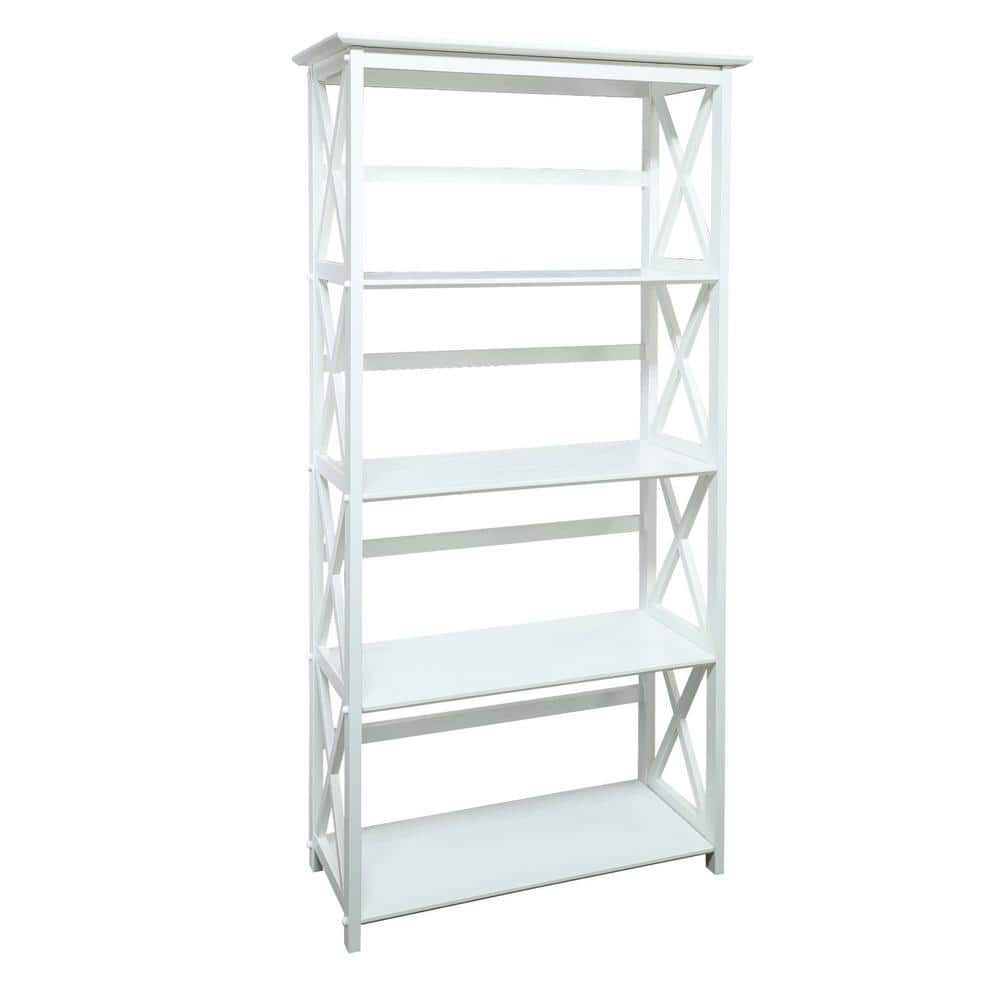 Casual Home Montego White Open Bookcase 324-51 - The Home Depot