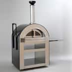 Torino 500 24 in. x 32 in. Wood Burning Oven with Cart in Copper