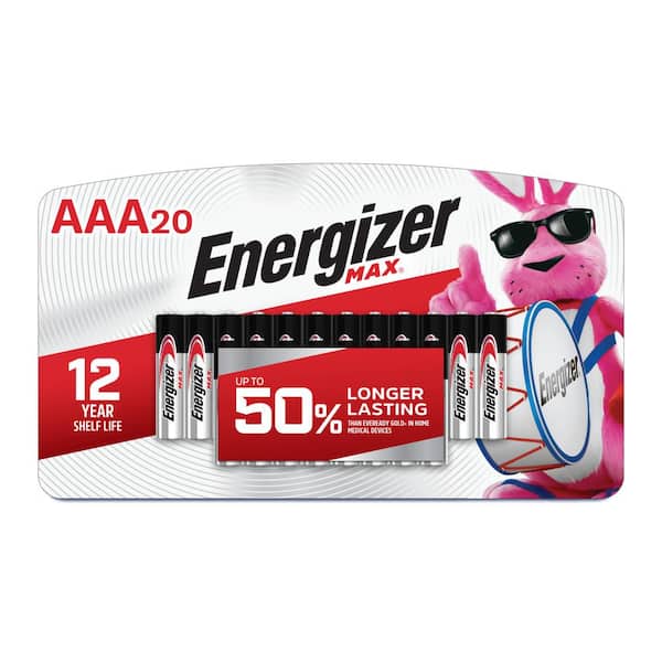 Energizer MAX AAA Batteries (20 Pack), Triple A Alkaline Batteries