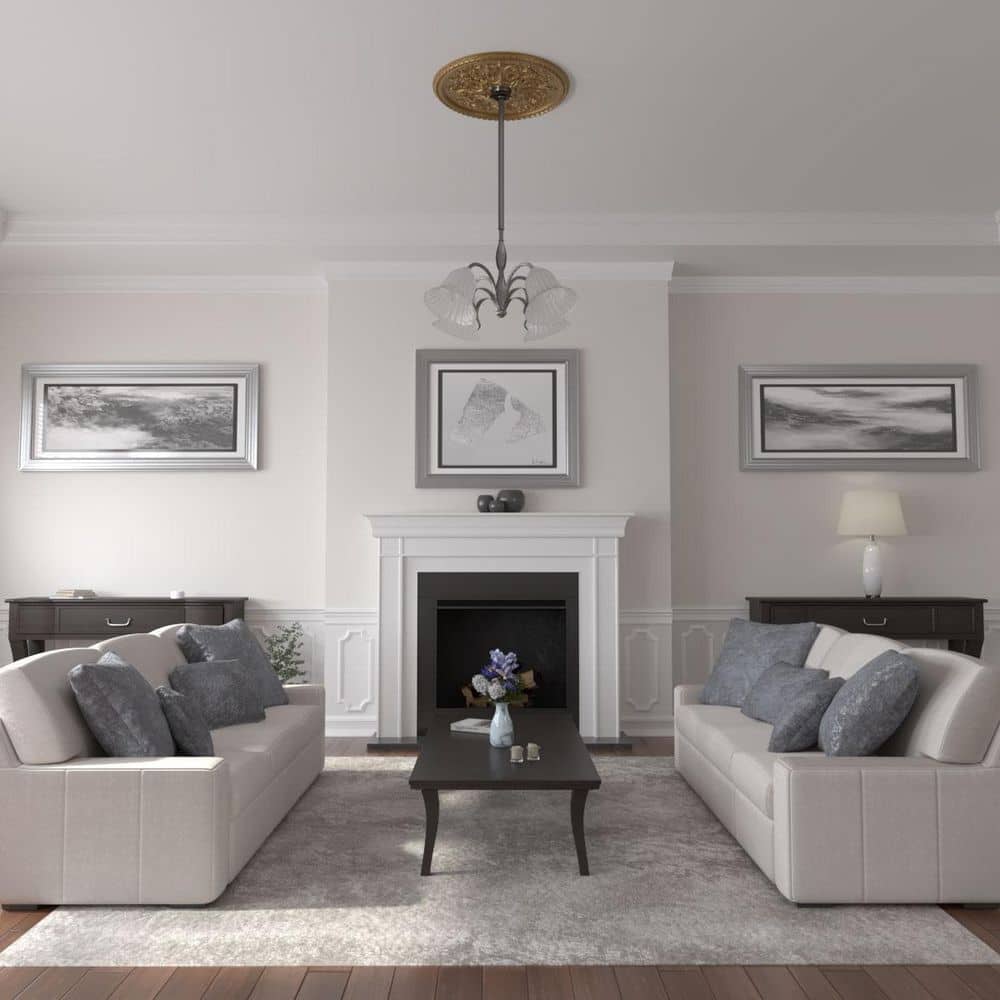 Bradford Pale Gold 32" Polyurethane Ceiling Medallion