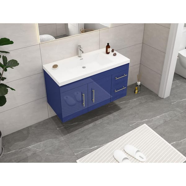 Elsa 72” Freestanding Vanity With Royal White Reinforced Acrylic Double  Sink Top
