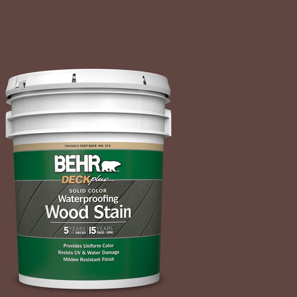 5 gal. #PPU3-20 Cinnabark Solid Color Waterproofing Exterior Wood Stain