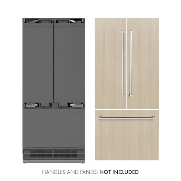 36 in. 19.6 cu. ft. Panel Ready Built-In Bottom Freezer Refrigerator with Stainless Steel