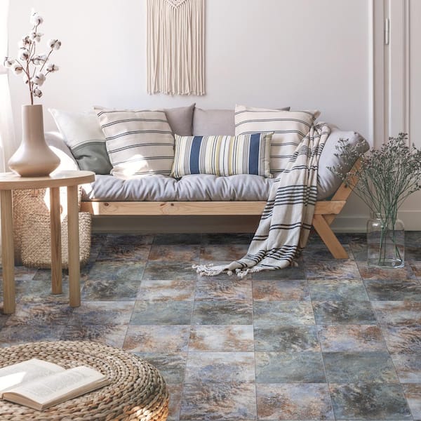 BioTech Ocean Coral Bay Matte 12 in. x 12 in. Porcelain Floor and Wall Take Home Tile Sample