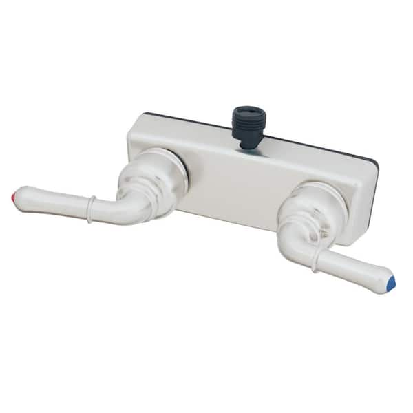 4 in. Shower Valve White D-Spud