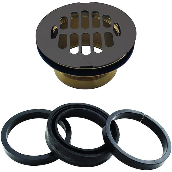 Westbrass Swedge-Lock Shower Drain with Grid, Oil Rubbed Bronze
