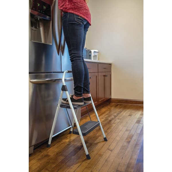 Gorilla Ladders - 2-Step Compact Steel Step Stool, 225 lbs. Load Capacity Type II Duty Rating (8ft. Reach Height)