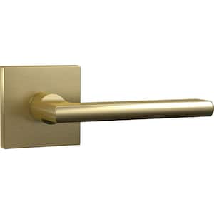 Bravura Charlotte 939-7 Solid Brass Single Dummy Door Lever Satin Brass w/ square trim