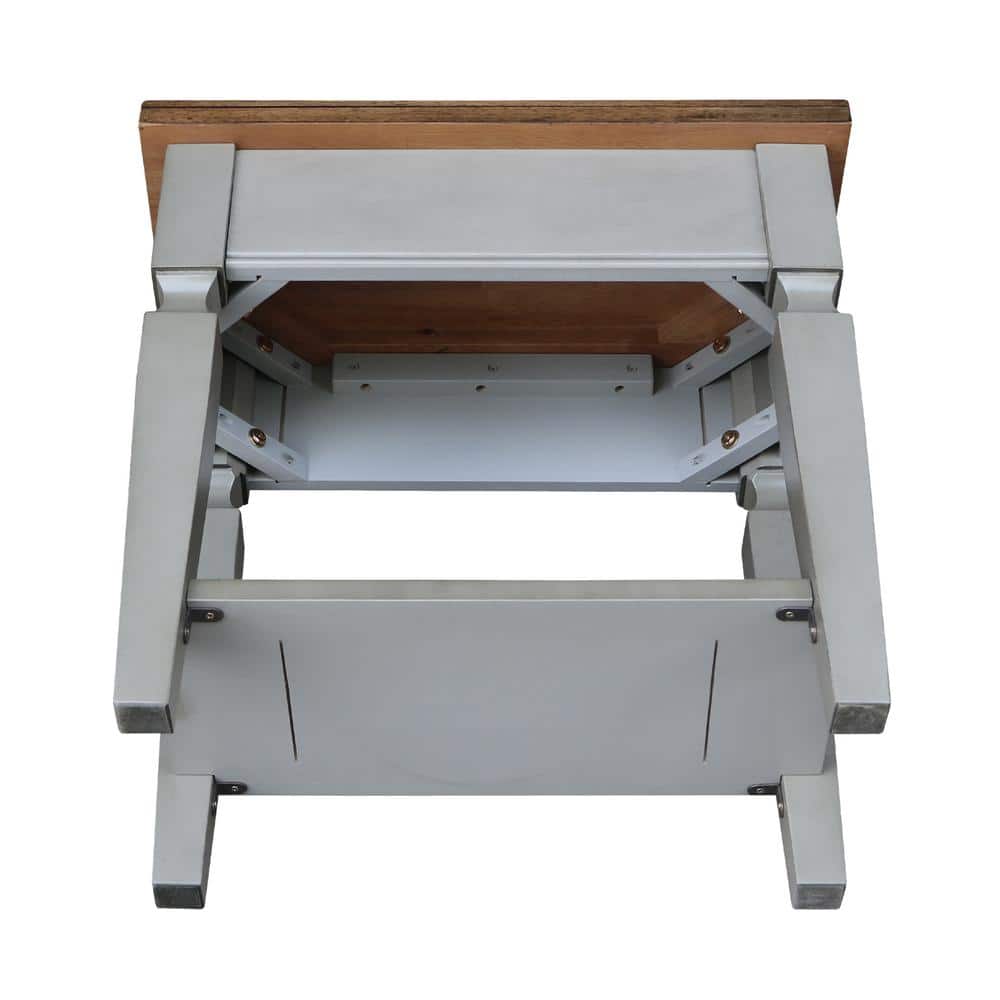 Vista Distressed Hickory and Stone Finish Side Table