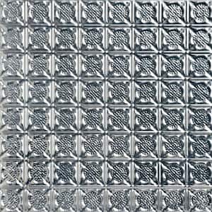Chain Mail Lacquered Steel 2 ft. x 2 ft. Decorative Tin Style Lay-in Ceiling Tile (24 sq. ft./case)