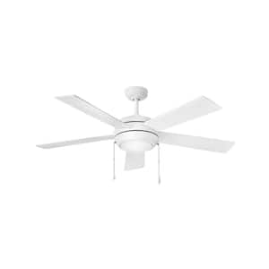 CROFT 52 in. Indoor Integrated LED Chalk White Ceiling Fan Pull Chain