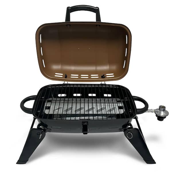 Tabletop Portable Propane Grill in Tan Brown