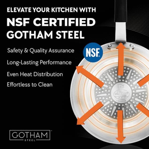 Gotham Steel Stainless Steel Non-Stick 12 Inch Fry Pan – Gotham