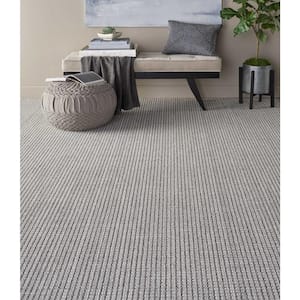 Reckless - Haze - Gray 13.2 ft. 40 oz. Wool Pattern Installed Carpet