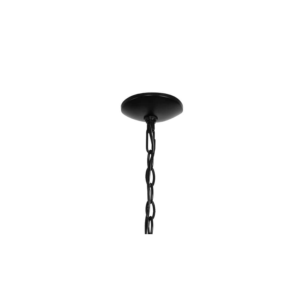 Pablo Ring 33.5" Oil-Rubbed Bronze & Seeded Glass LED Chandelier