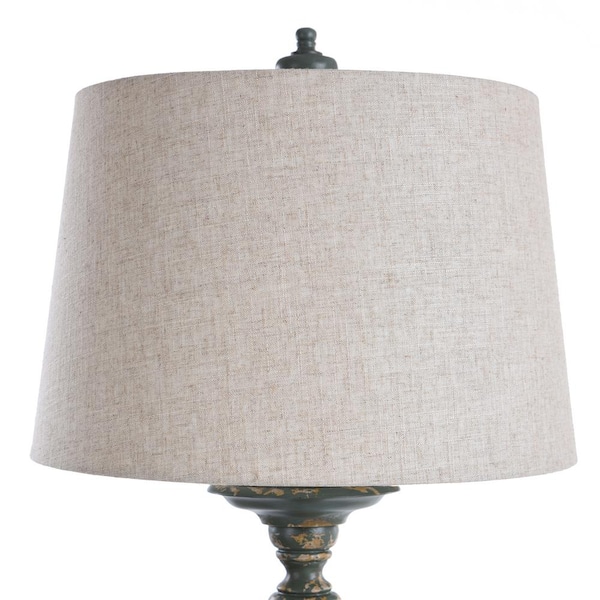 StyleCraft 66 in. Avignon Blue Floor Lamp with White Hardback