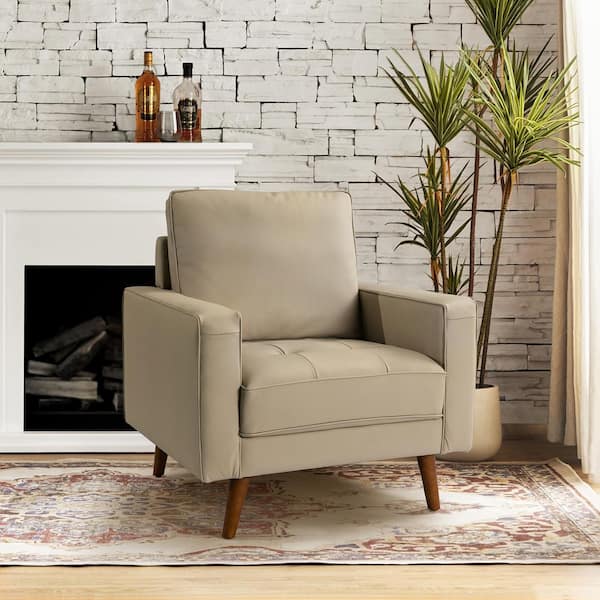 チャーリー　　セミダブルベージュ JAYDEN CREATION Christine Mid-Century Modern Beige Genuine Leather