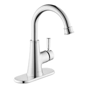 Melina Single Hole Single-Handle High-Arc Bathroom Faucet in Chrome