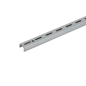 24 in. L Z in. LC Light Duty Vertical Rail - Stainless-Shelf Tracks