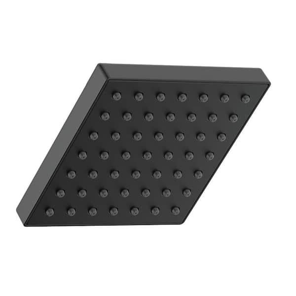 Delta Modern 1-Spray Patterns 1.75 GPM 5 in. Wall Mount Fixed Shower Head in Matte Black