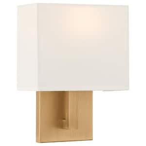 1-Light Antique Brushed Brass LED Wall Sconce